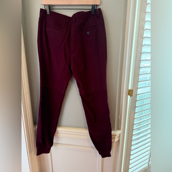 Aeropostale Burgundy Joggers with Elastic Cuffs - Picture 2 of 8